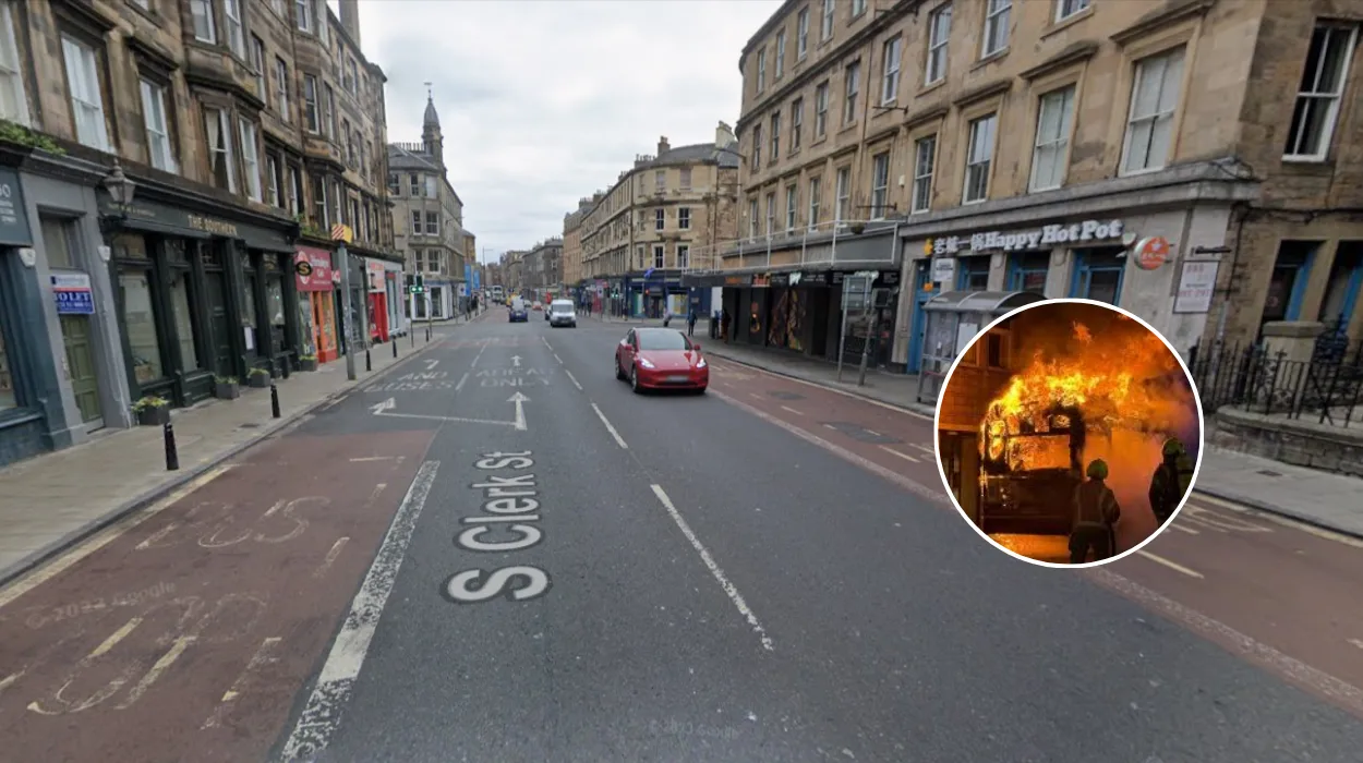 Bus company investigating after vehicle burst into flames in city centre