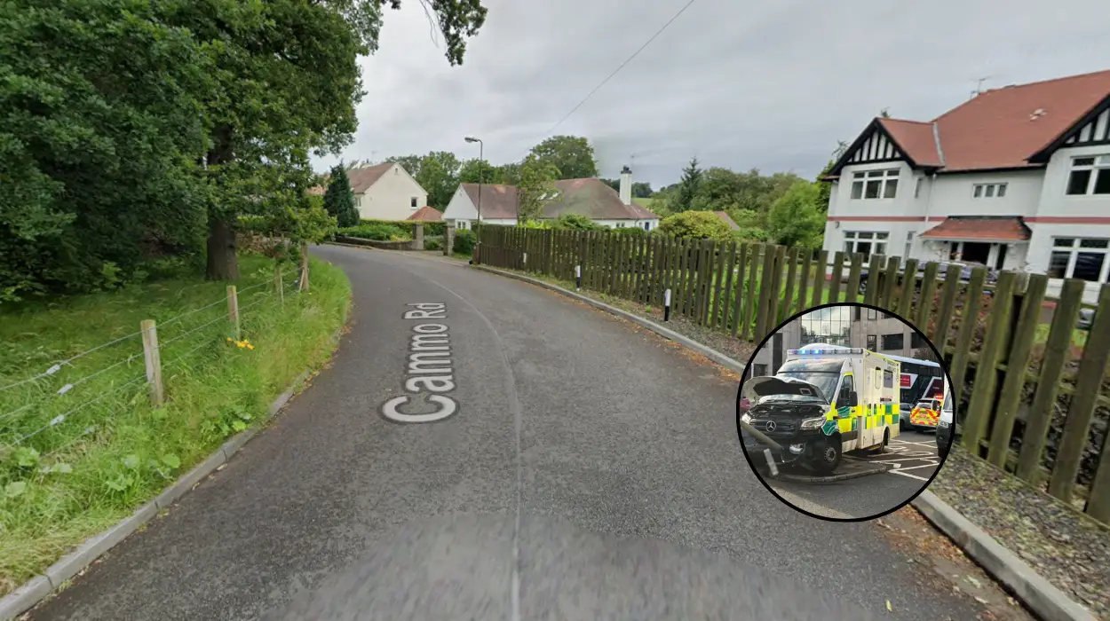 Luxury sports car damaged in Edinburgh crash as driver taken to hospital