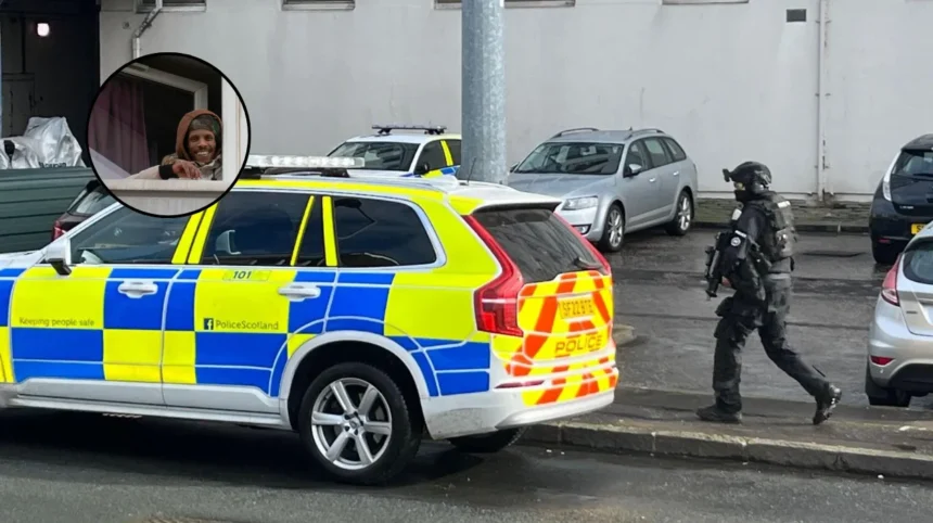 Grinning Suspect in Edinburgh Stabbing Standoff 2026