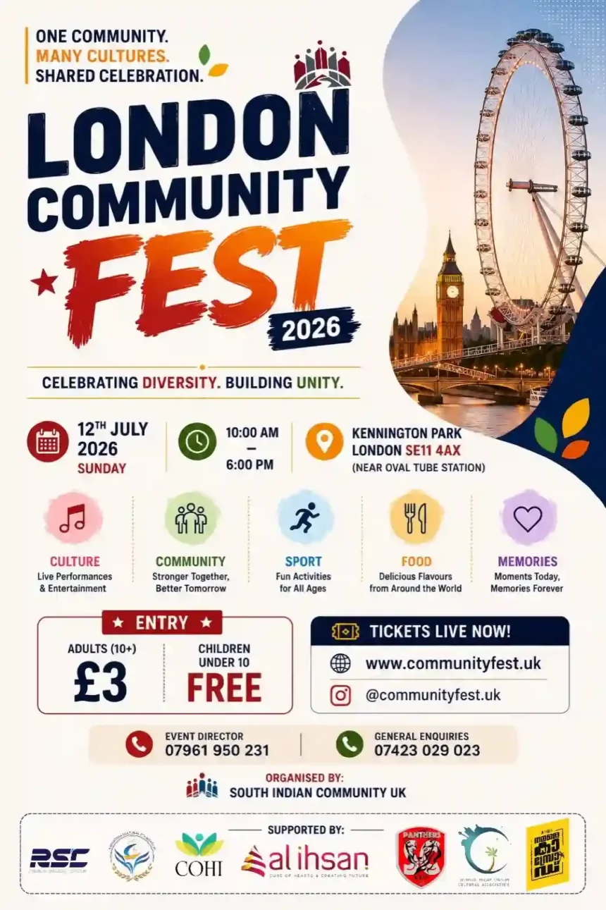 Al Ihsan UK announces London Community Fest 2026 — One Community. Many Cultures. Shared Celebration