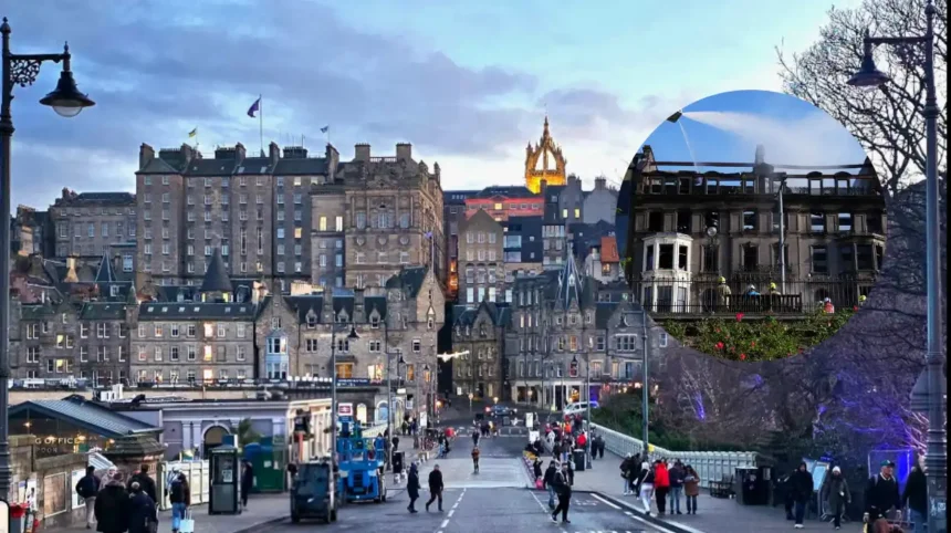 Edinburgh Princes Street Historic Building Destroyed in Early Hours Fire