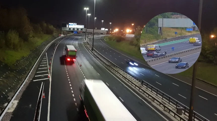 Road Closed on M8 Near Edinburgh Following Traffic Collision