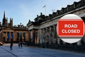 West Princes Street closure Debenhams fire disrupts festival