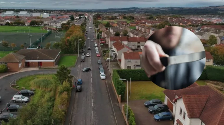 Gorebridge store robbery: police hunt masked man who threatened staff with a knife and stole cash on 2 August 2026 in Midlothian.